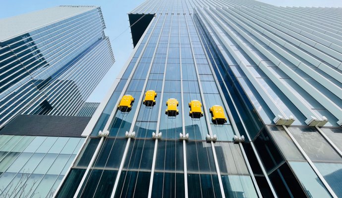 玻璃幕墻清潔機(jī)器人介紹與充電方案（無線充電）